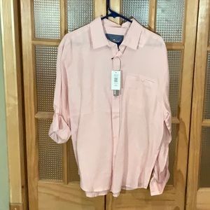Bruno Pink Button Down Shirt NWT L